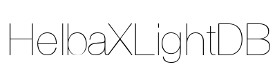 HelbaXLightDB Font Image