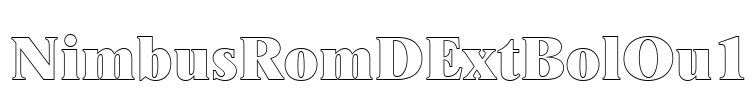 NimbusRomDExtBolOu1 Font Image