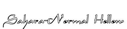 Sahara-Normal Hollow Font Image