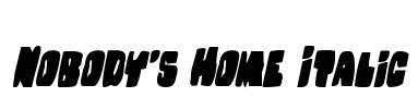 Nobody's Home Italic