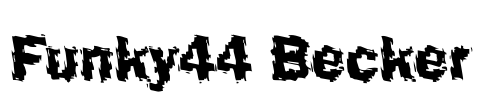 Funky44 Becker Font Image