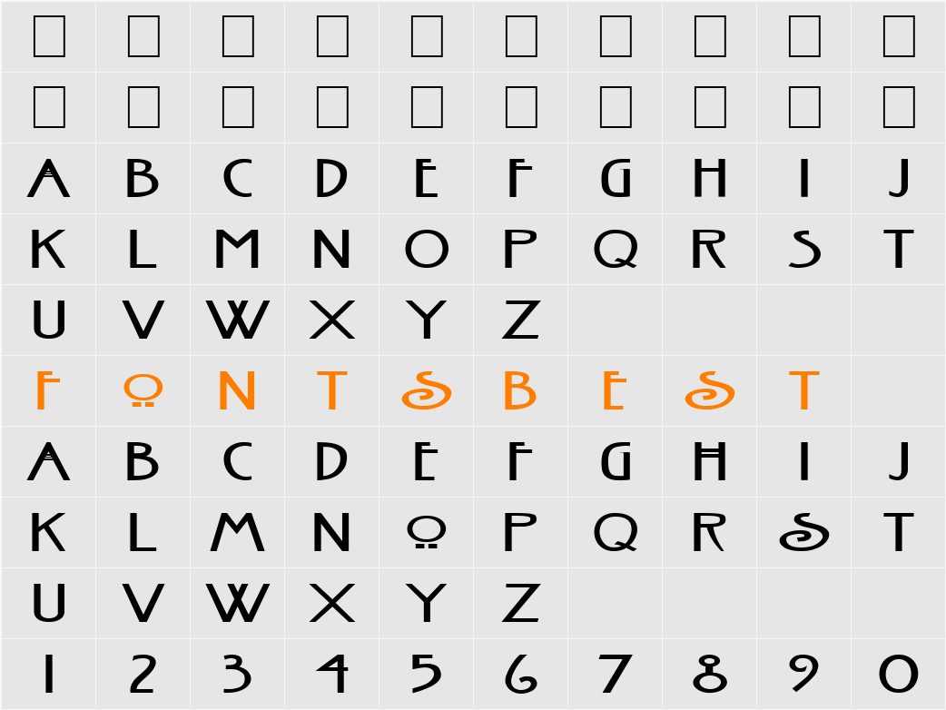 FZ BASIC 30 EX Character Map