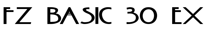 FZ BASIC 30 EX Font Image