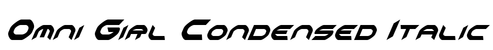 Omni Girl Condensed Italic Font Image