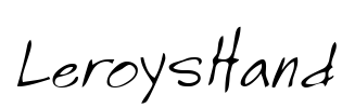 LeroysHand Font Image