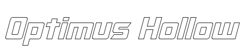 Optimus Hollow Font Image