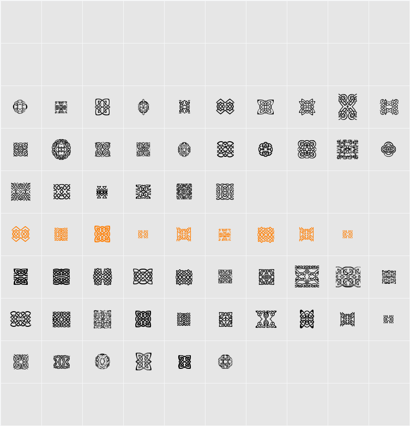 Sl Celtic Style Character Map