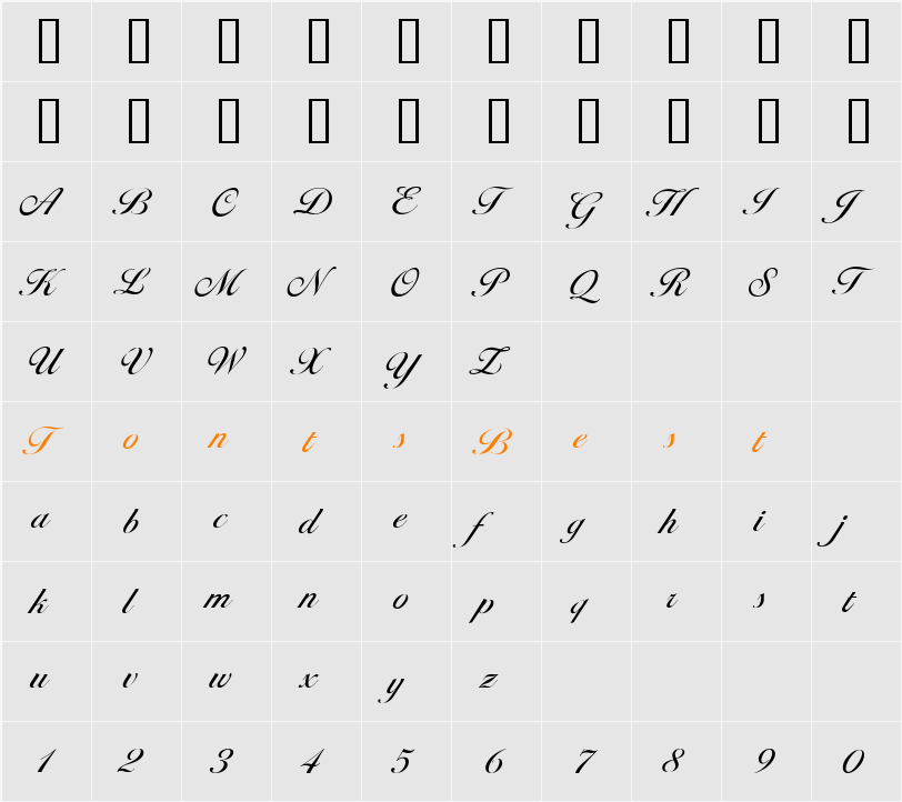 Nicholas Character Map
