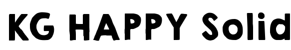 KG HAPPY Solid Font Image