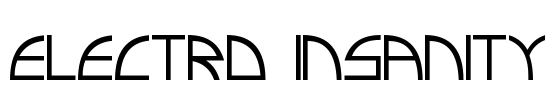 Electro insanity Font Image