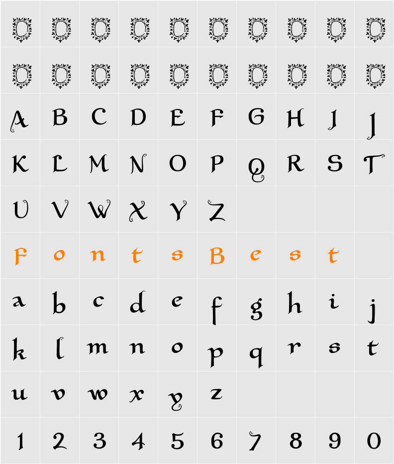 XalTerion Character Map