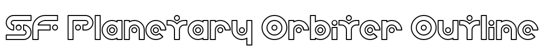 SF Planetary Orbiter Outline Font Image