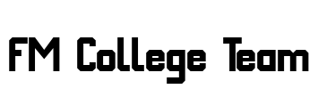 FM College Team Font Image