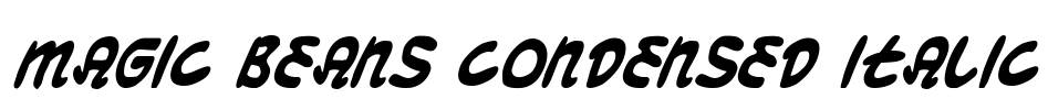 Magic Beans Condensed Italic Font Image