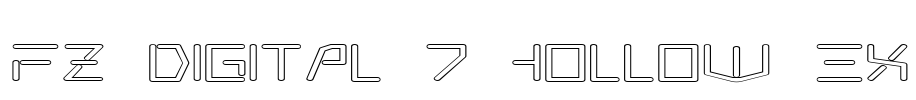 FZ DIGITAL 7 HOLLOW EX Font Image