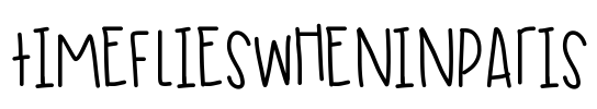 TimeFliesWhenInParis Font Image