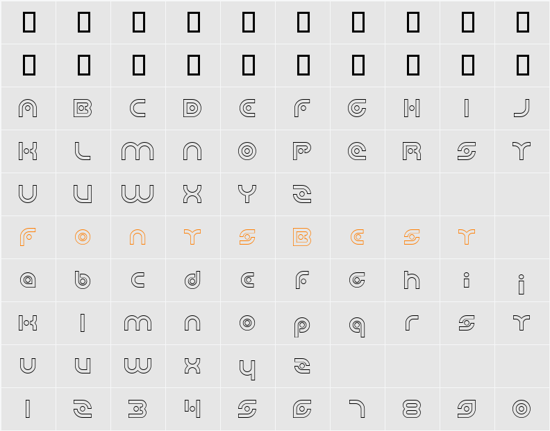Planetary Orbiter Outline Character Map