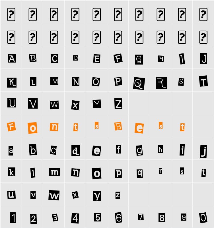 Earwig Factory Character Map
