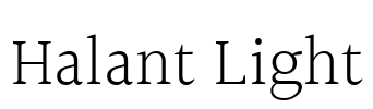 Halant Light Font Image