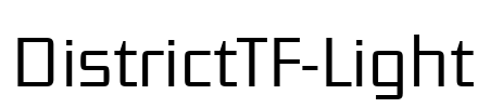 DistrictTF-Light Font Image