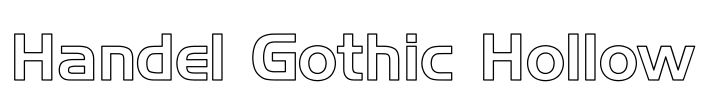 Handel Gothic Hollow Font Image