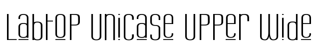 Labtop Unicase Upper Wide Font Image