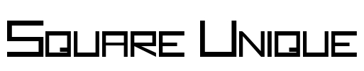 Square Unique Font Image