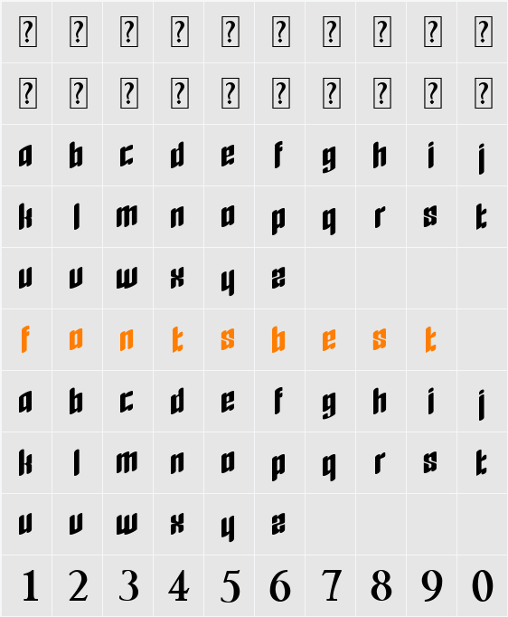 RageQuit_bold_easternblock Character Map