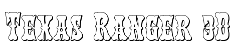 Texas Ranger 3D Font Image