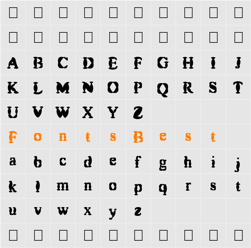 FLW Demo Character Map
