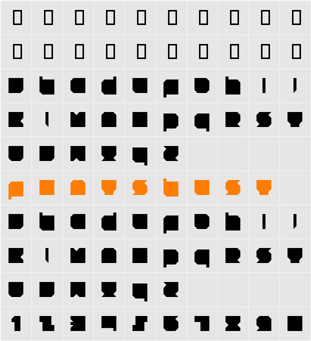 RNS TNT Character Map