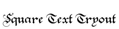 Square Text Tryout Font Image