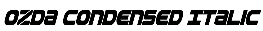 Ozda Condensed Italic Font Image