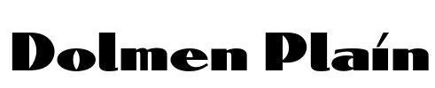Dolmen Plain Font Image