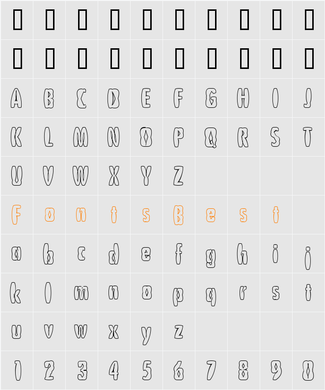 PuffedRice Character Map