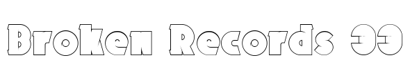 Broken Records 33 Font Image