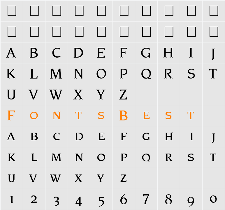 NoveltySmc Character Map