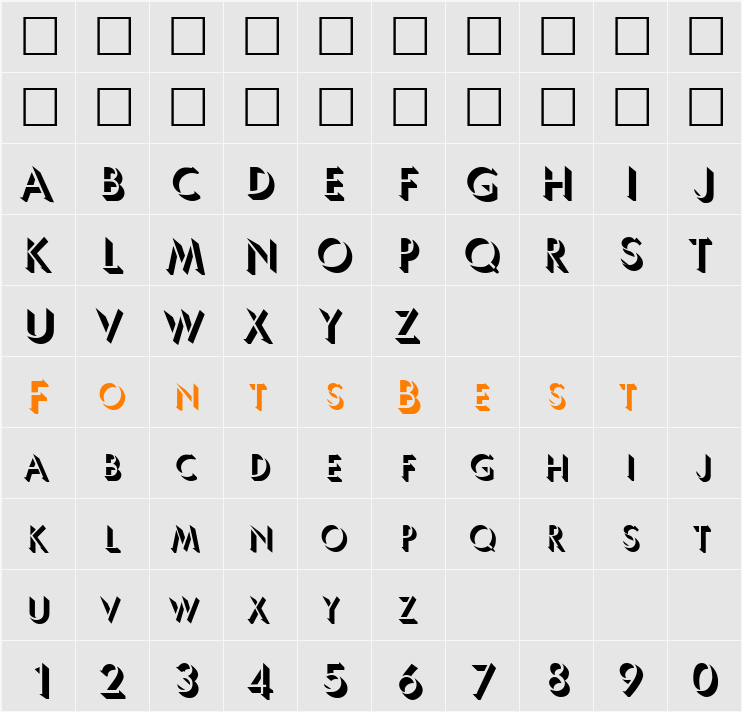 UltraShadow Character Map