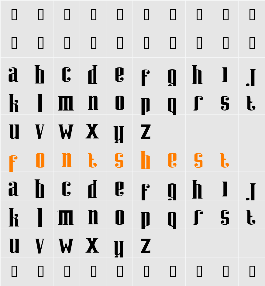 Riweuk Character Map