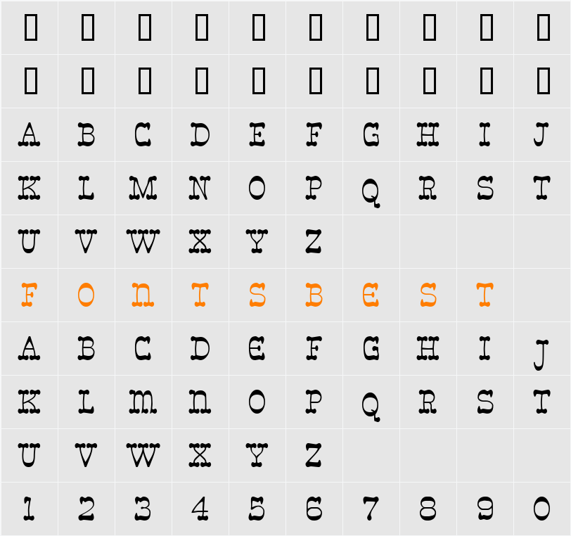 Spicandspan Character Map
