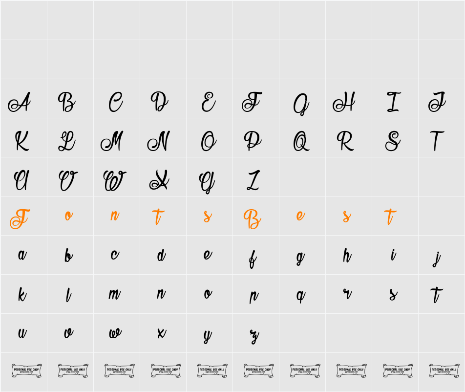 Seasider Character Map