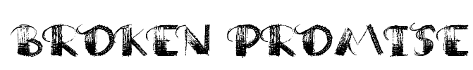 Broken Promise Font Image