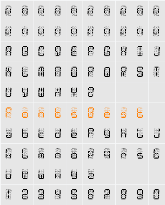 Digital Dust Character Map