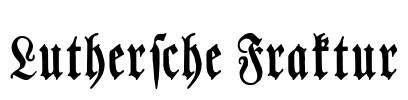 Luthersche Fraktur Font Image