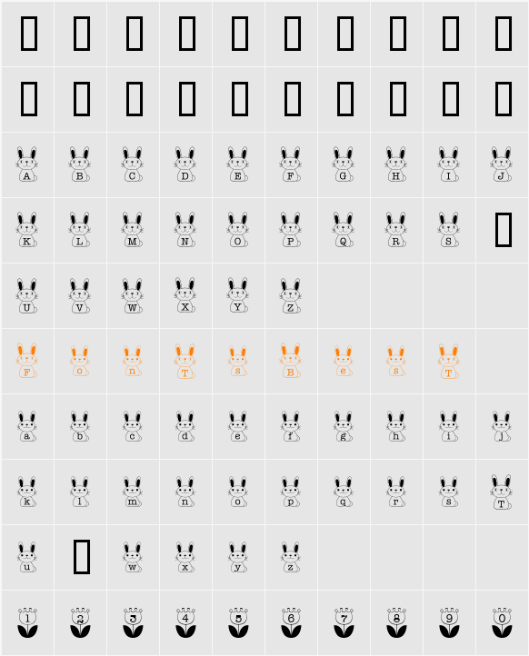 usagi Character Map