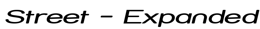 Street - Expanded Font Image