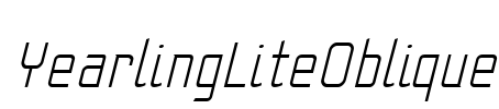 YearlingLiteOblique Font Image