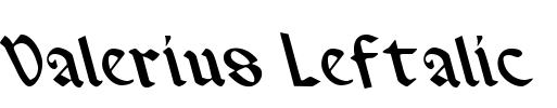Valerius Leftalic Font Image
