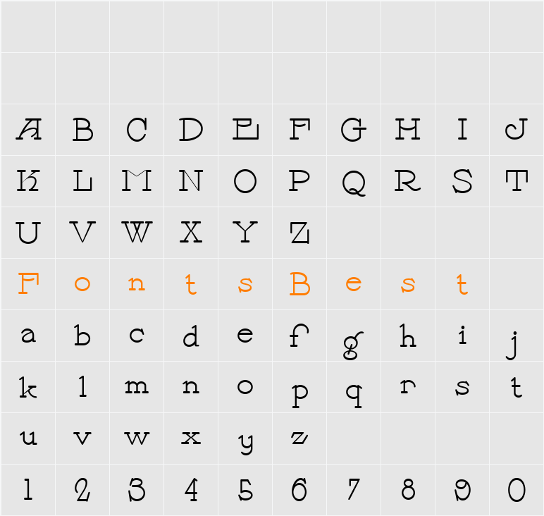 Payzant Pen NF Character Map