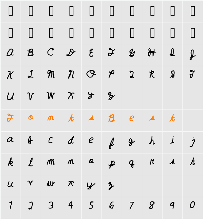 Geelyn___FontSpace_ Character Map